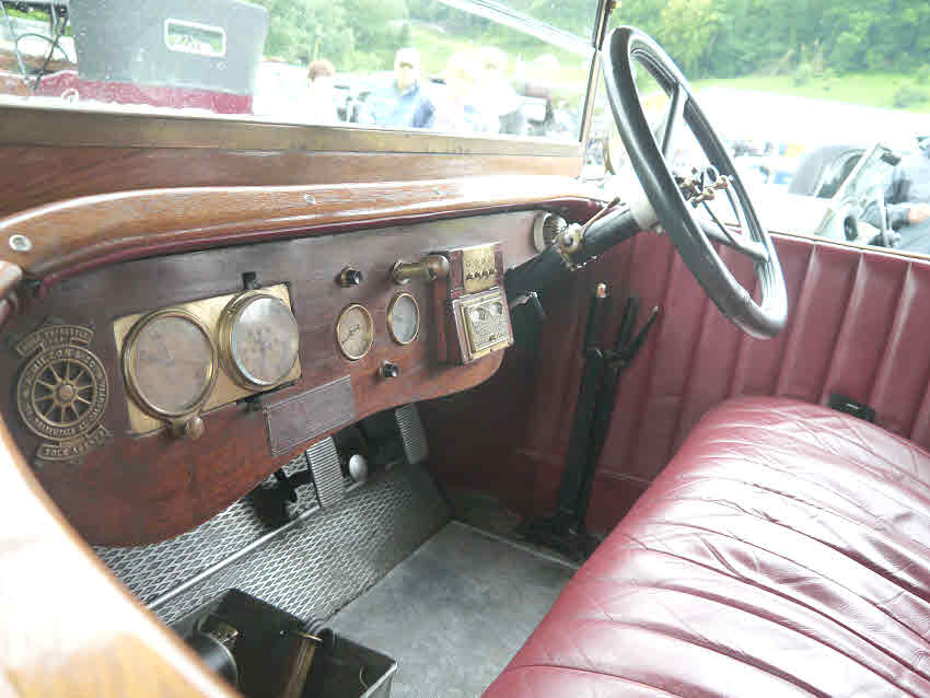 Crossley RFC staff car interior