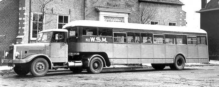 Crossley Dutch bus and trailer