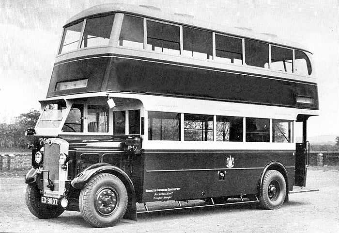 Crossley Mancunian double deck bus