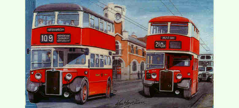 Crossley double decker bus